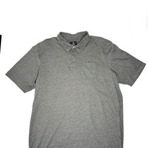Prana men's XL grey polo shirt short sleeves EUC